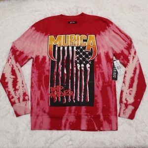 MURICA And Thieves Bleached Tie Dye Sweatshirt